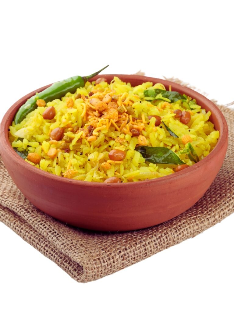 Spicy Sunshine Poha: Maharashtrian Classic Breakfast
